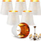 6 Pcs Chandelier Lamp Shades Set Small Shade for Pendant Wall Ceiling Lights Candle Bulbs Clip on Fitter Lampshade (Star White)