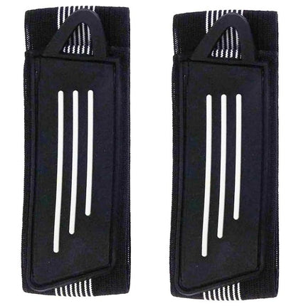 8 Pack Elastic Bike Bicycle Ankle Leg Riding Puttee Cycling Safety Bind Pant Bands Clip Strap Belt Fully Adjustable Cycling, Jogging, Camping (Black)