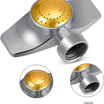 3 Pieces Metal Spot Sprinkler Circle Pattern 3/4 Inch Internal Thread Adjustable 360 Degree Square for Small Area Yard Lawn Garden Watering -
