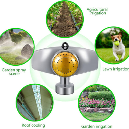 3 Pieces Metal Spot Sprinkler Circle Pattern 3/4 Inch Internal Thread Adjustable 360 Degree Square for Small Area Yard Lawn Garden Watering -