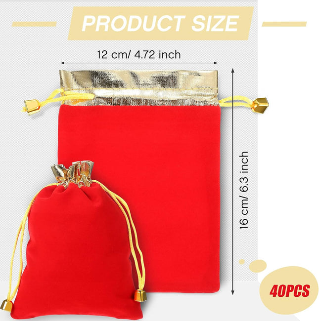 50 Pieces Velvet Bags Soft Jewelry Pouch with Drawstrings Velour Packaging Drawstring Present Bag for – product detail