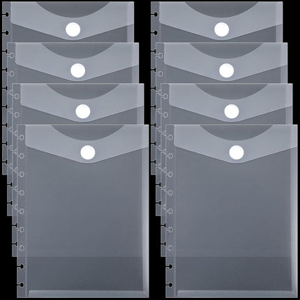 8 Pcs 7 x 9.25 Inches 9 Disc Medium Size discbound Pocket dividers Envelope Binder Planner Accessories Dividers Inserts Discbound Notebook Supplies for Office School Work Organizer -