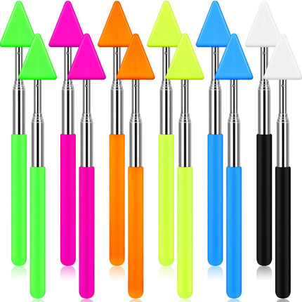 12 Pcs Telescopic Teacher Pointer Stick for Classroom Arrow Extendable Teaching Handheld Retractable School Presenter Whiteboard Back to Supplies -