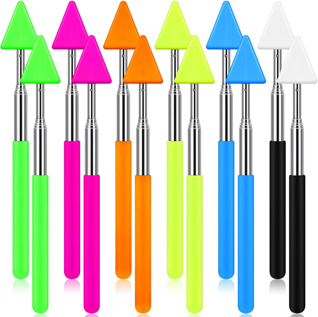 12 Pcs Telescopic Teacher Pointer Stick for Classroom Arrow Extendable Teaching Handheld Retractable School