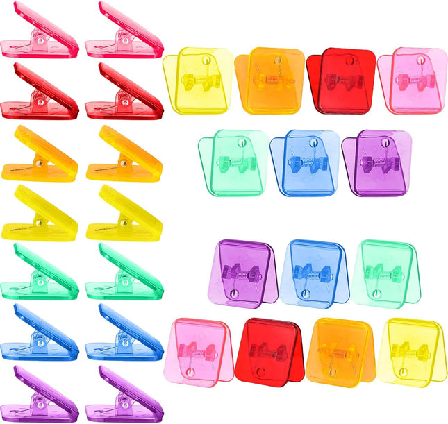 28 Pcs Colorful Self Adhesive Clips Hanging Sticky Spring Photos Bulk Back to School for in Multicolour