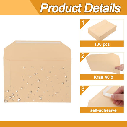 100 Pack Legal Size File Envelope 10" x 15" Document Folder Heavyweight Manila 143 lb Ungummed Flap Jackets for Attorney Employee Mailing Office Business, Beige -