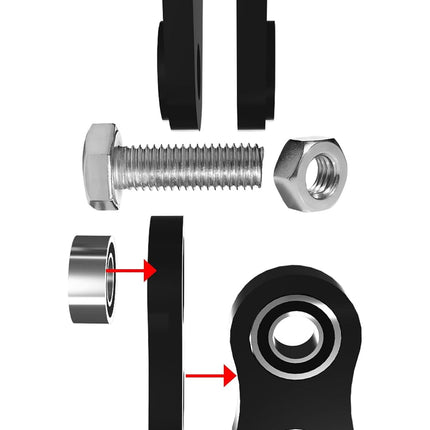 Heavy Duty Swing Hangers 2 Pack - 3000 lbs Capacity Silent Bearing Hooks for Wooden Sets & Concrete Ceiling, 304 Stainless Steel Black Brackets Porch, Yoga, Hammock, Gym Playground