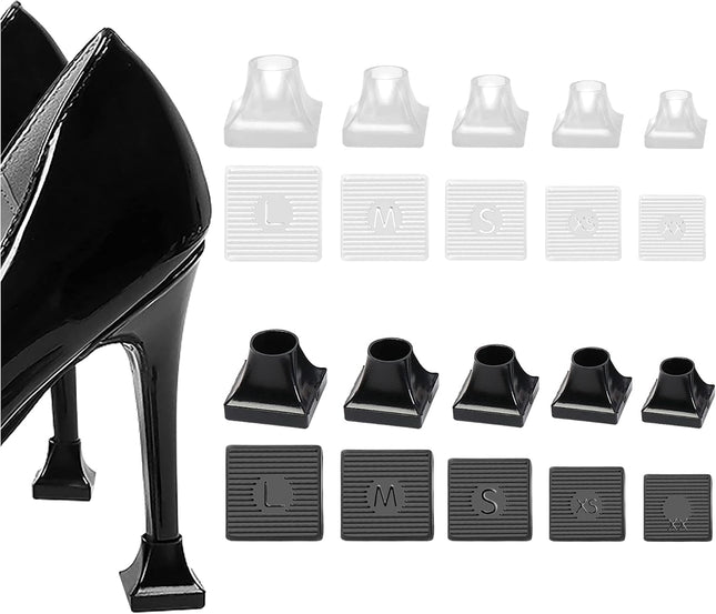 10 Pairs High Heel Protectors 5 Sizes Repair Caps Covers & Stoppers Cover Replacement Tip