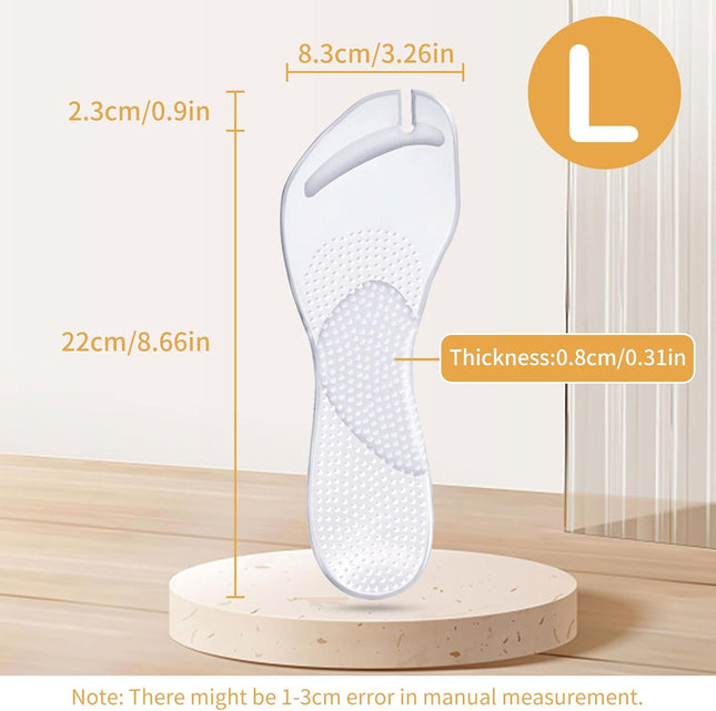 2 Pairs Gel Arch Support Cushion Insoles Adhesive Silicone Flip Flop Thong Inserts Invisible Slim – product detail