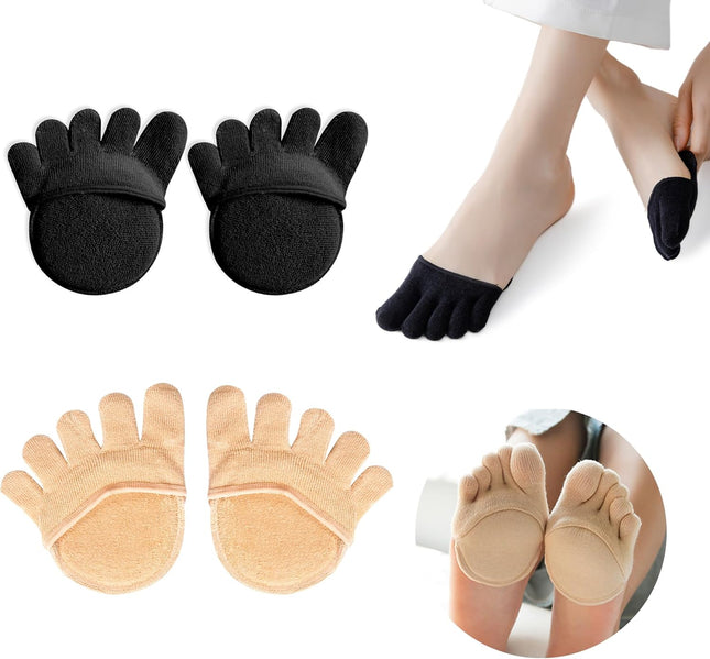 2Pairs Toe Topper Half Socks