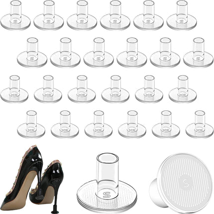 High Heel Grass Protectors-12 Pairs 2 Sizes Sink Stoppers & Repair Caps Non-Slip Cover Protectors for Walking on Grass, Gravel, Wetlands (XSS-Clear) Xs~s-clear -