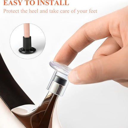 High Heel Grass Protectors-12 Pairs 2 Sizes Sink Stoppers & Repair Caps Non-Slip Cover Protectors for Walking on Grass, Gravel, Wetlands (XSS-Clear) Xs~s-clear -