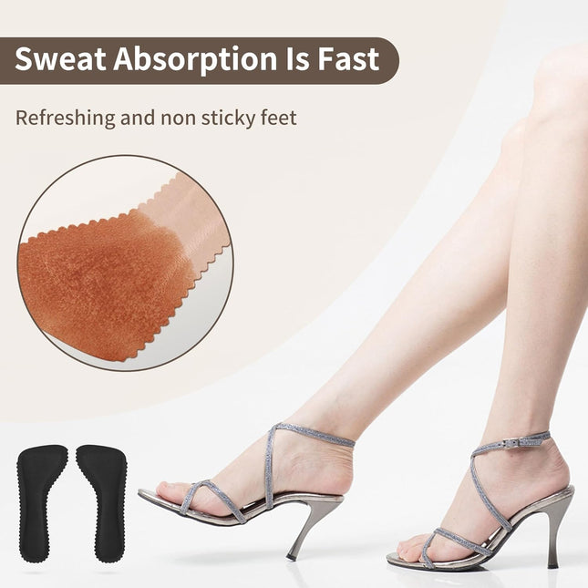 2 Pairs Adhesive High Heel Inserts Women 3/4 Cushioning Insoles for Heels Anti-Slip Invisible Slim – product detail