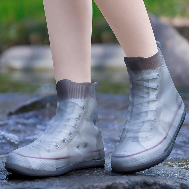 Shoe Covers Waterproof Rain Shoes Reusable Foldable Boots Slip Resistant Rubber Sole Overshoes