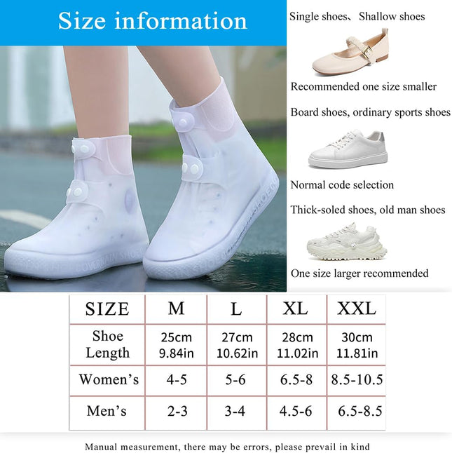 Rain Boot Covers Waterproof Shoe Silicone Protector Overshoes Sand Control Non-Slip Foldable