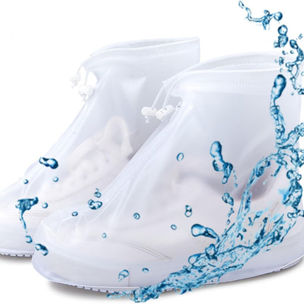 Rain Shoe Covers- Waterproof Sand Control Non-Slip Overshoes Covers Women Men Kids Outdoor Foldable Reusable PVC Rubber Sole Medium Top - XX-Large