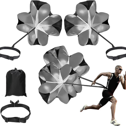 Running Parachute Speed Training 56 inch Resistance for Kids Youth and Adults Weight Bearing Fitness Core Strength 2 Umbrella -