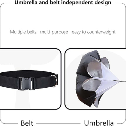 Running Parachute Speed Training 56 inch Resistance for Kids Youth and Adults Weight Bearing Fitness Core Strength 2 Umbrella -