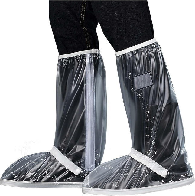 Waterproof Rain Shoe Covers Men Reusable Foldable Snow Boot with Reflector Non Slip Protector for