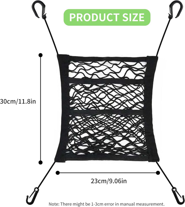 Dog Pet Net Barrier with Auto Safety Mesh Organizer Universal for Cars SUVs -Easy Install Car (Black-3 – product detail