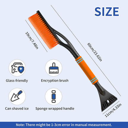 26.7" Snow Brush & Ice Scraper for Car Windshield, 2 in 1 with Squeegee, Detachable Removal Tool Comfortable Ergonomic Foam Grip Cars, Suvs, Trucks, RVs -