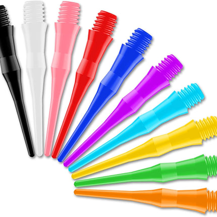 2BA Thread Soft Tip Dart Points 500 Pack, 10 Colors, Plastic Tips Replacement,Darts Accessories 500pcs -