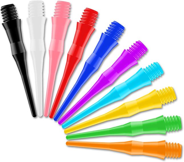 2BA Thread Soft Tip Dart Points 500 Pack 10 Colors Plastic Tips Replacement Darts Accessories 500pcs