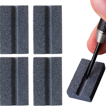 Darts V-Sharp Sharpening Stone,Dart Sharpener,Easy polishing and deburring, Long-Lasting Sharpness,Dart Accessories (4 Pack) -