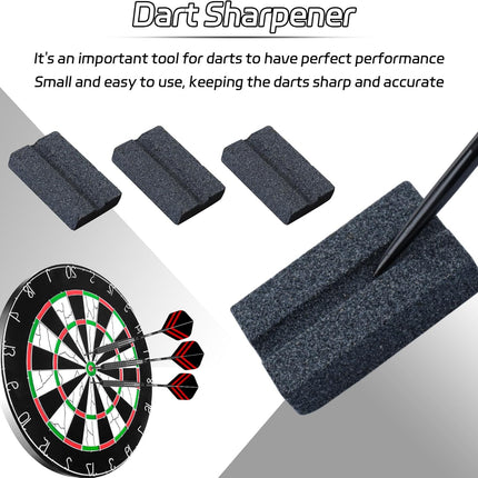 Darts V-Sharp Sharpening Stone,Dart Sharpener,Easy polishing and deburring, Long-Lasting Sharpness,Dart Accessories (4 Pack) -