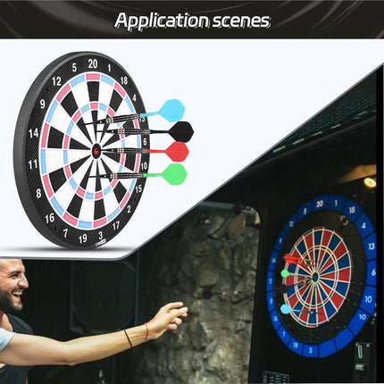 Integrated Dart Shaft and Flights Standard Shape,Black/Red/Blue/Green,4 Set (12pcs) 2BA -