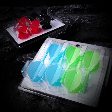 Integrated Dart Shaft and Flights Standard Shape,Black/Red/Blue/Green,4 Set (12pcs) 2BA -
