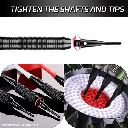 Darts Soft Tip,2BA Thread Tip Dart Point 200 Pack, Plastic Points, Sets, Accessory -