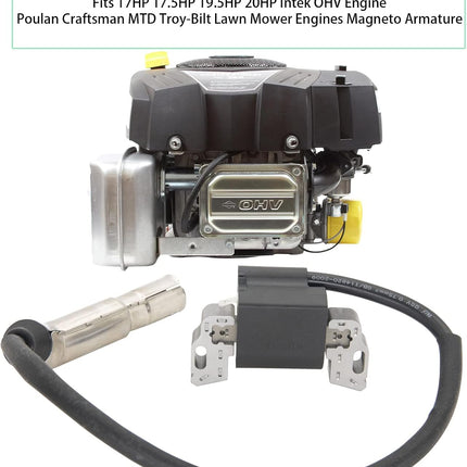 595304 Ignition Coil Magneto Armature, for BS 799650 592841 795315 17HP 17.5HP 19.5HP 20HP Intek OHV Engine Poulan Craftsman MTD Troy-Bilt Lawn Mower Engines Armature -