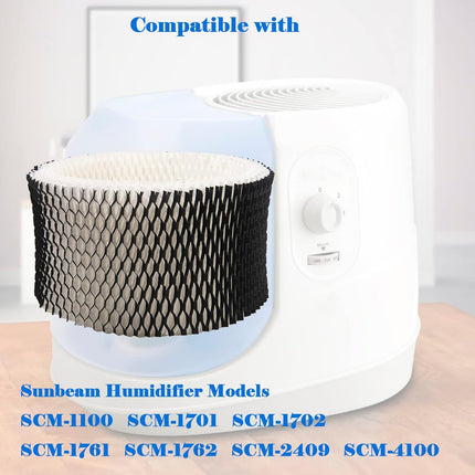 HWF62 Humidifier Filter Replacement, Compatible with for HWF62CS HWF62D SF212, Fits Sunbeam Models SCM1100, SCM1701, SCM1702, SCM1762(4 Pcs) -