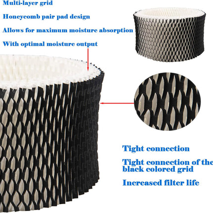 HWF62 Humidifier Filter Replacement, Compatible with for HWF62CS HWF62D SF212, Fits Sunbeam Models SCM1100, SCM1701, SCM1702, SCM1762(4 Pcs) -