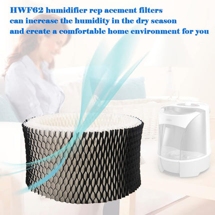 HWF62 Humidifier Filter Replacement, Compatible with for HWF62CS HWF62D SF212, Fits Sunbeam Models SCM1100, SCM1701, SCM1702, SCM1762(4 Pcs) -