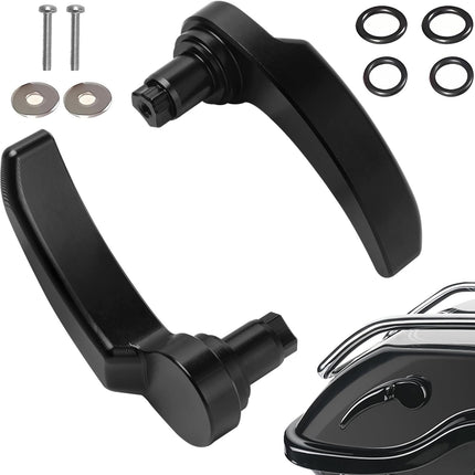 Harley Saddlebag Latches - Perfect Fit, Easy Installation Compatible for Touring Street Glide Electra Road King 2014-2023 (Black) Black
