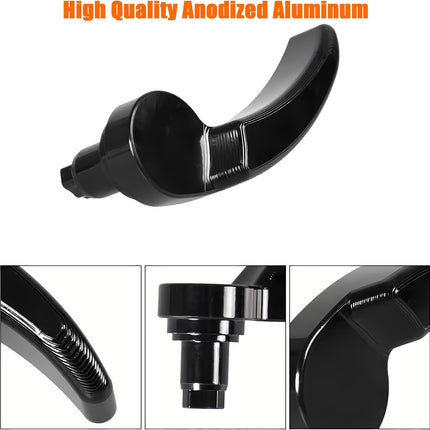 Harley Saddlebag Latches - Perfect Fit, Easy Installation Compatible for Touring Street Glide Electra Road King 2014-2023 (Black) Black