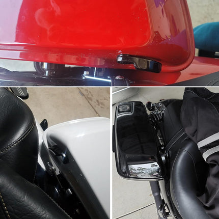 Harley Saddlebag Latches - Perfect Fit, Easy Installation Compatible for Touring Street Glide Electra Road King 2014-2023 (Black) Black