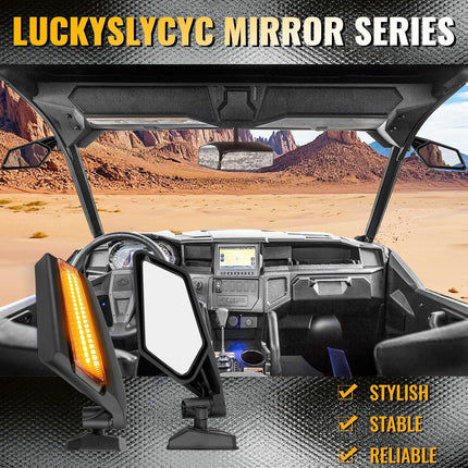X3 Side Mirrors,360°Adjustable View Mirror,Compatible with 2017–2025 Can Am x3 Mirrors / Max RS DS Turbo RR,OEM# 715002898 (7305) -