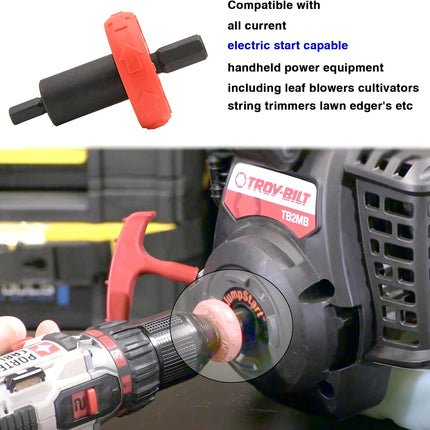 Electric Engine Drill Bit Adapter,Compatible with All Start Capable Handheld Power Equipment Including String Trimmers,Leaf Blowers,Cultivators -