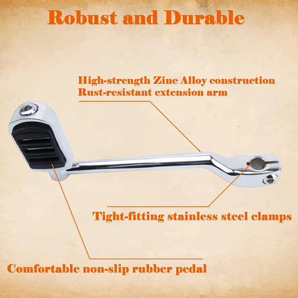 Heel Toe Shifter-(Aluminum 7.16") Compatible with FL Softail 1986 to 2017,Touring Road King Glide Street Electra Models from 1988 2023 -