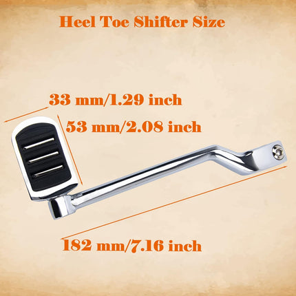 Heel Toe Shifter-(Aluminum 7.16") Compatible with FL Softail 1986 to 2017,Touring Road King Glide Street Electra Models from 1988 2023 -