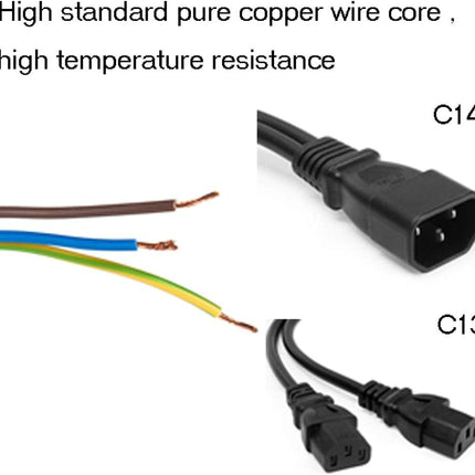 2Pack UPS Server Y Splitter C14 to 2 x C13 Power Adapter Cable Cord