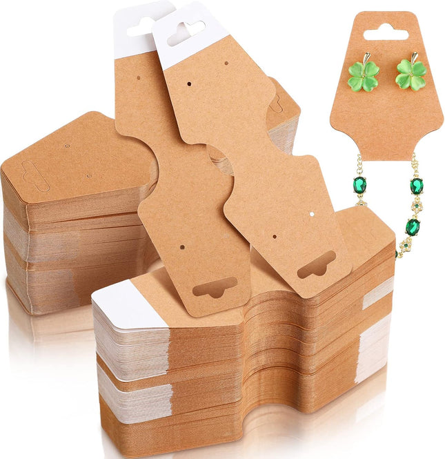 1000 Pcs Necklace Display Cards with Adhesive Jewelry Bracelet Cards Keychain Packaging Holder