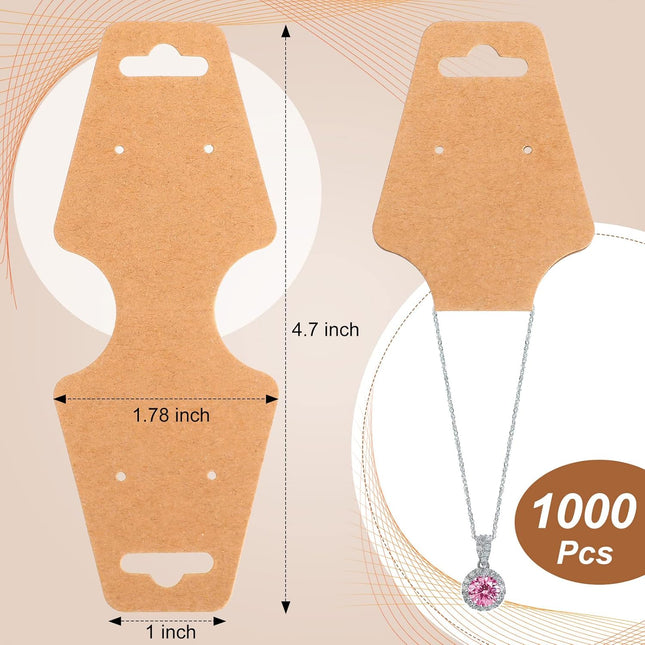 1000 Pcs Necklace Display Cards with Adhesive Jewelry Bracelet Cards Keychain Packaging Holder – product detail