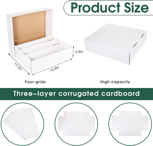 1 Pcs 3200 Count Sports Card Storage Boxes White Trading Box Collectible for Soccer Baseball Game – product detail