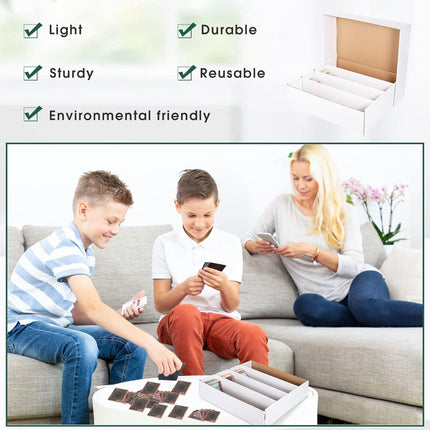 1 Pcs 3200 Count Sports Card Storage Boxes White Trading Box Collectible for Soccer Baseball Game -