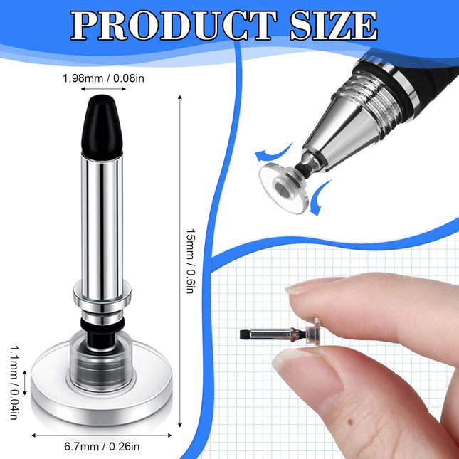 36 Pieces Stylus Pen Tips Replacement Only High Precision Replaceable Disc Tops Universal Round