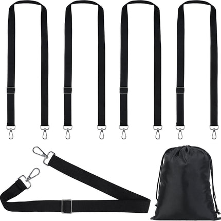 Horse Blanket Leg Straps, Elastic Belly Replacement Straps with Metal Double Swivel Snaps, 4 Pieces, Adjustable Length from 25.5" to 51"